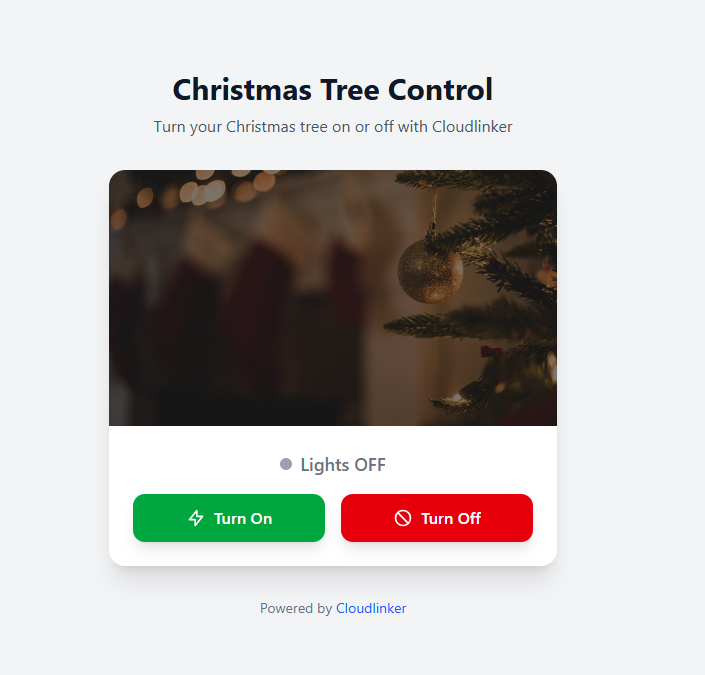 How to Turn Your Christmas Tree On/Off with Cloudlinker